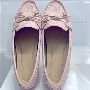 Michael Kors Blush Pink Perforated Loafers
